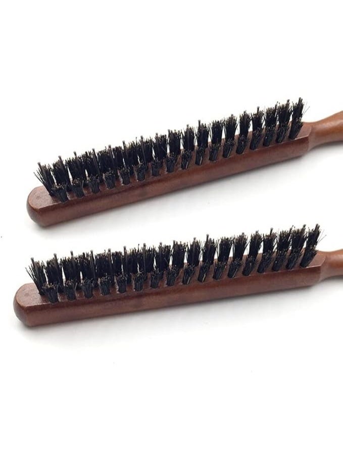 Wooden Handle Hair Brush For Styling, Anti-Shedding, Nylon Hair Comb With Bristles Helps Hold Hair. - Image 3