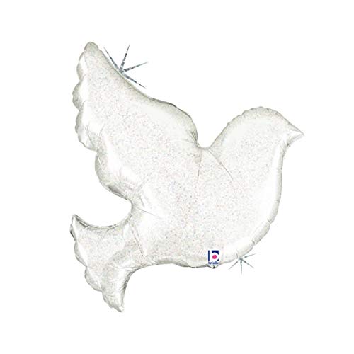 Betallic 34" Pearl White Dove Shape Balloon - Image 4