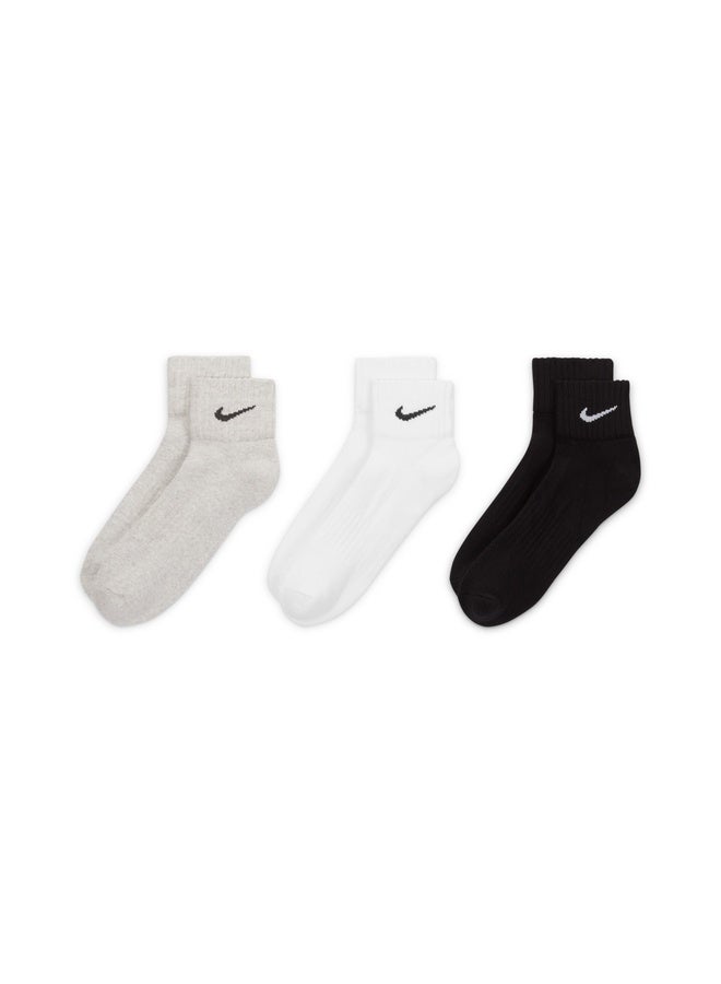 Nike Unisex Nike Cushioned Quarter Socks — 3-Pack - Image 2