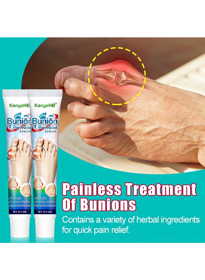 كاني إتش بي قطعتان من كريم تخفيف آلام الورم، كريم تخفيف آلام النقرس، كريم تصحيح أروح إبهام القدم - Image 4