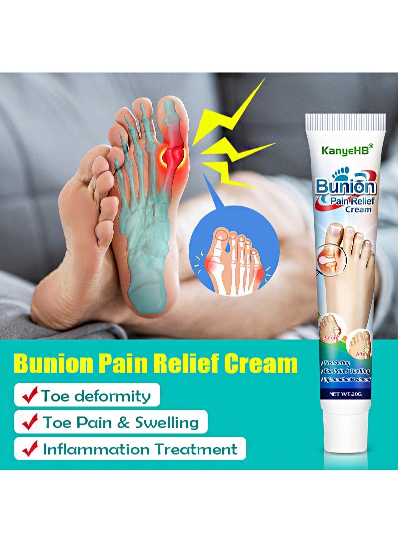 كاني إتش بي قطعتان من كريم تخفيف آلام الورم، كريم تخفيف آلام النقرس، كريم تصحيح أروح إبهام القدم - Image 3