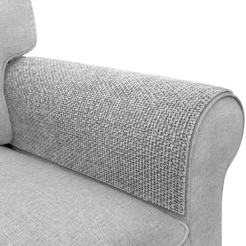 LovoGemy Couch Arm Covers, Sofa Arm Covers, Waterproof Armrest Cover for Sofa, Armchair, Loveseat, Non-Slip Recliner Arm Cover, Headrest Cover, Arm Chair Covers Set of 2 (Light Gray, 24"Ã—20") - Image 1