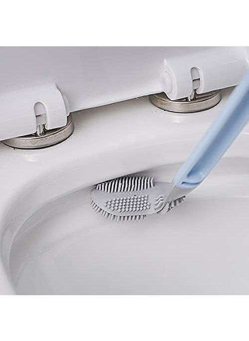 TOP SELECT TOP SELECT PCS Long Handled Golf Toilet Brush, Golf Toilet Brush Set, Bathroom Silicone Toilet with 360° Flexible Bendable Brush Deep Cleaning, Silicone Golf Toilet Brush with Hook (1, Small)  - Image 2