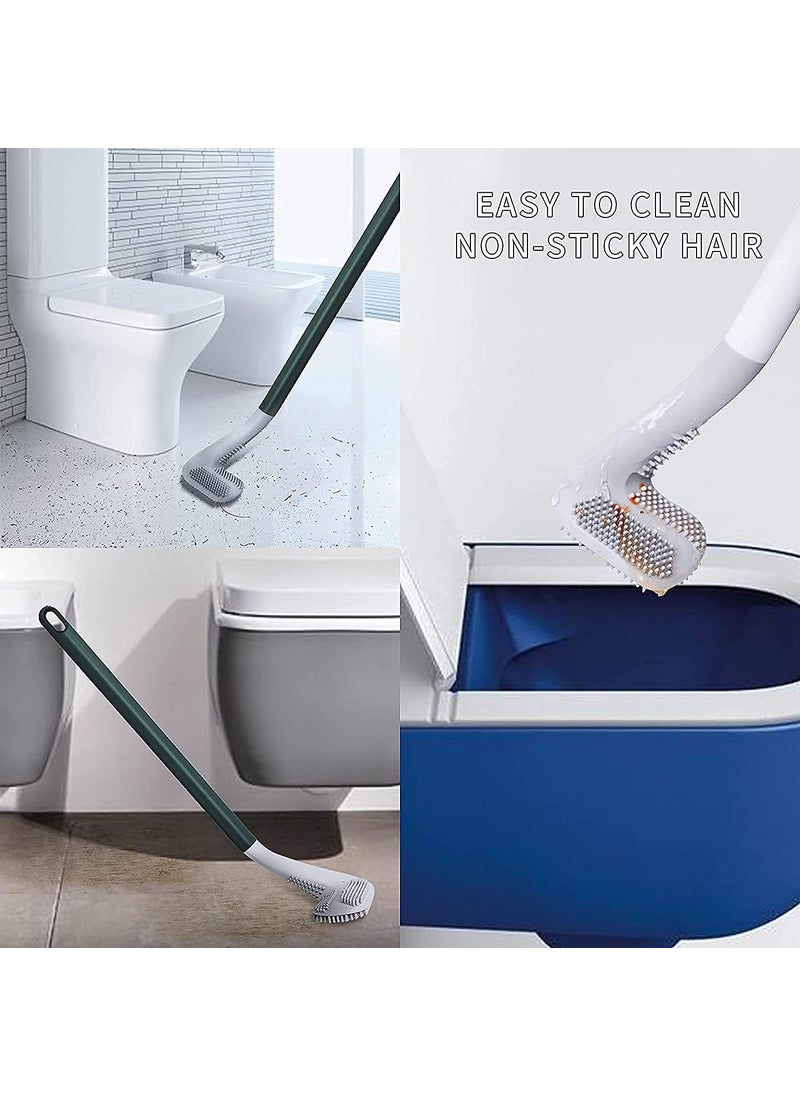 TOP SELECT TOP SELECT PCS Long Handled Golf Toilet Brush, Golf Toilet Brush Set, Bathroom Silicone Toilet with 360° Flexible Bendable Brush Deep Cleaning, Silicone Golf Toilet Brush with Hook (1, Small)  - Image 3