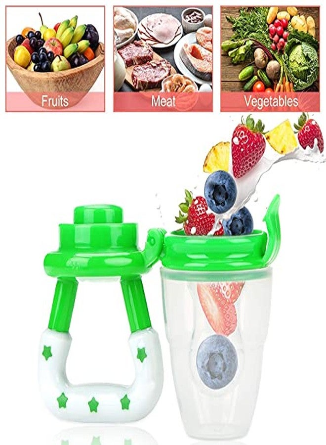 JUSTLIST Baby Shopiieee Baby Nipple Fresh Food Fruit Milk Feeding Bottles Nibbler + Silicone Finger Brush Tongue Cleaner for Baby Teething/Gums Ultra Soft Toothbrush - Pack of 2 (XBN-12 - Image 4