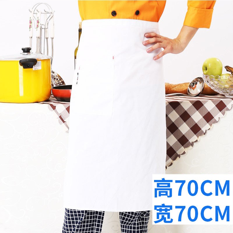 Chef Work Clothes Apron Half-Length Men'S And Women'S El Restaurant Restaurant Kitchen Catering Business Special Half-Waist - Image 1
