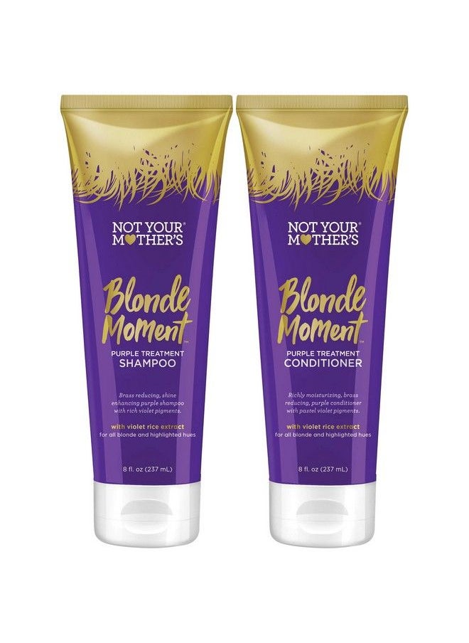 Not Your Mother's Blonde Moment Shampoo And Conditioner 2Pack  8 Fl Oz  Purple Shampoo And Conditioner For Blondes  Reduces Brass Enhances Hair Shine Moisturizes Hair  - Image 2
