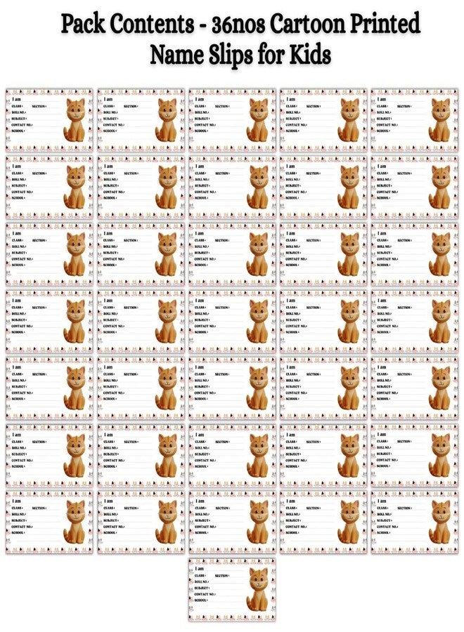 AanyaCentric 36nos Kids Name Sticker | 10 x 5 cm | Self Fill in Sticky School Labels for Notebook Register Copy - Image 2