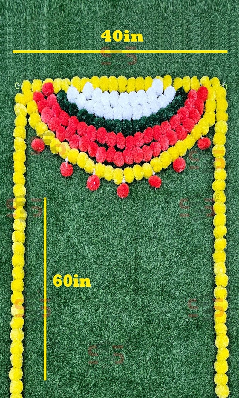 S2S S2S Marigold Flower Full Door Decoration Thoranam for Entrance Door Thoranam for Entrance Door for Home Decor Main Door Mandir Event Party 40 Inches  - Image 2