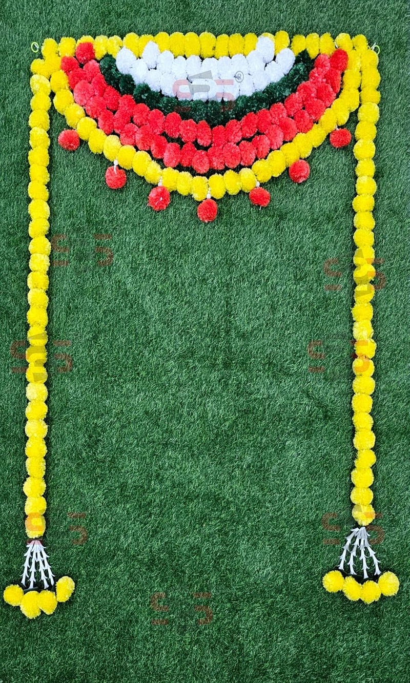 S2S S2S Marigold Flower Full Door Decoration Thoranam for Entrance Door Thoranam for Entrance Door for Home Decor Main Door Mandir Event Party 40 Inches  - Image 4