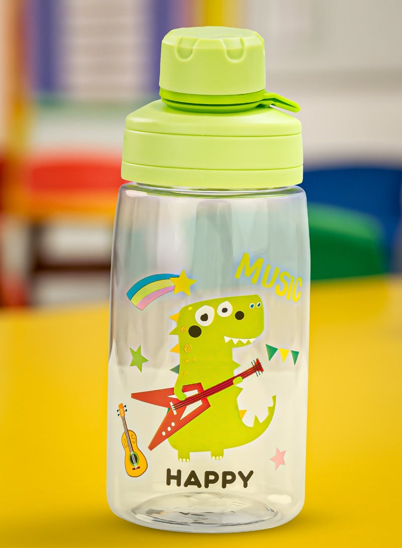 بيبي زجاجة مياه للأطفال سعة 480 مل مع مقبض حمل، خالية من مادة BPA، زجاجة مياه غير سامة للأطفال للمدرسة، سهلة التنظيف، أكواب مانعة للانسكاب للأطفال، زجاجة مياه للأطفال الصغار، لون أخضر - Image 2