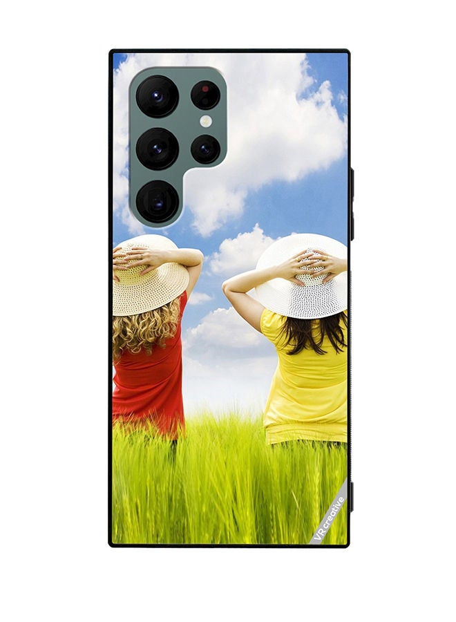 VR CREATIVE Protective Case Cover For Samsung Galaxy S22 Ultra 5G Enjoying The Weather Design Multicolour - Image 1