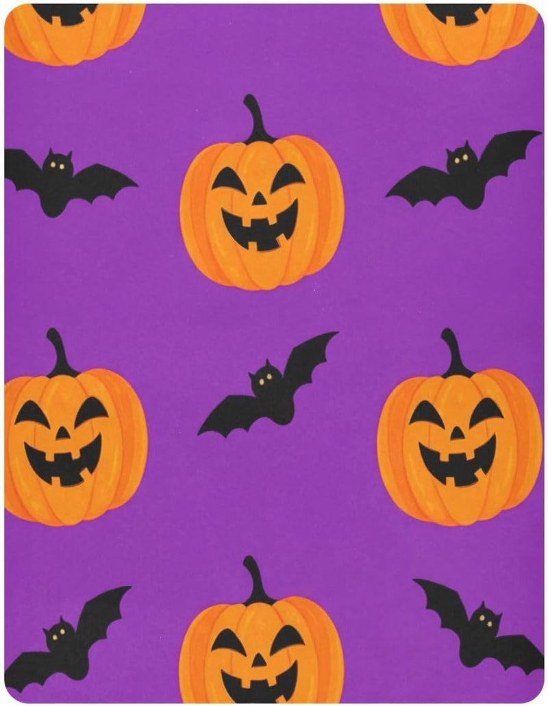 Halloween Bat Lanterns Crib Sheets for Boys Girls Ultra Soft Breathable Baby Crib Sheet Fitted Crib Sheets for Standard Size Crib and Toddler Mattresses, 39 x 27 Inch - Image 2