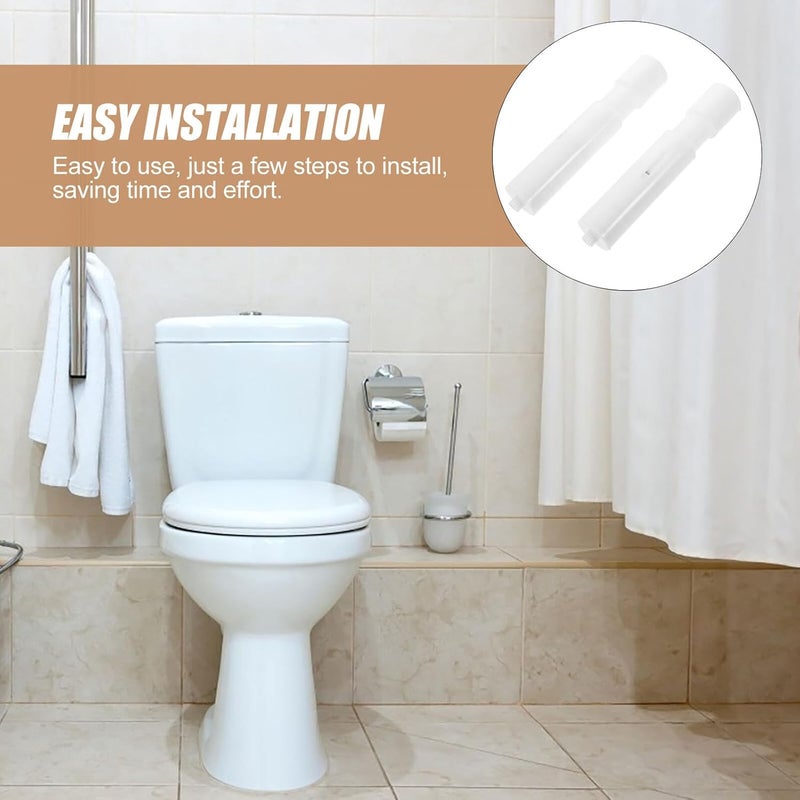 2pcs Extendable Toilet Paper Rod Replacement for Inserted Style Tissue Box Parts, Thickened Ceramic Spindle with Spring Support, Bathroom Toilet Paper Holder Accessories - Image 3