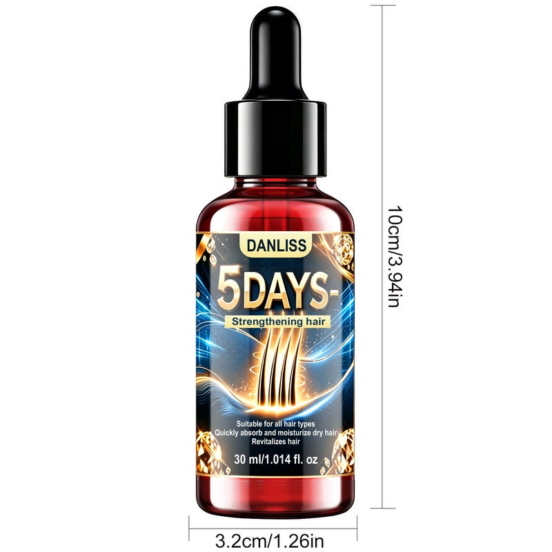 DANLISS 5-Day Strengthening and Repairing Hair Oil 30ml - Dropper for quick absorption, nourishing dry, permed, and dyed hair - Image 5