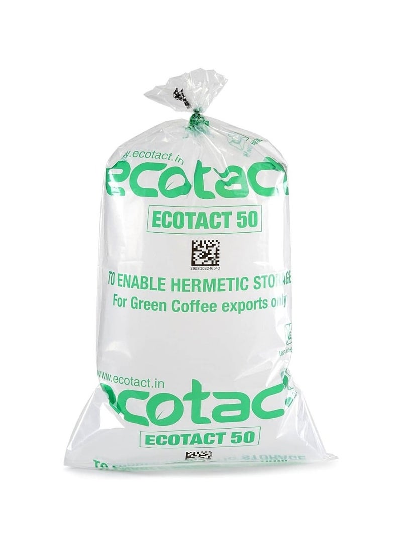 Ecotact 50 Hermetic Bag, Plastic Storage Bags for Green Coffee Beans / Cacao Beans / Food, Suitable for 35-45 Kgs, Pack of 10 pcs  - Image 2