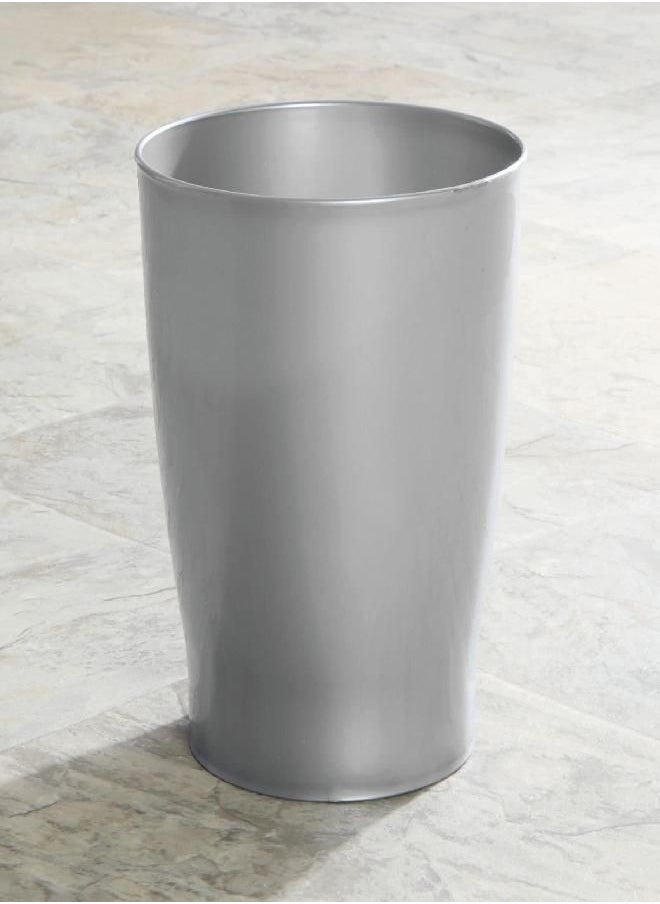 mDesign Round Plastic Bathroom Garbage Can, 1.25 Gallon Wastebasket, Garbage Bin, Trash Can for Bathroom, Bedroom, and Kids Room - Small Bathroom Trash Can - Fyfe Collection - Silver - pzsku/ZC8ABD7E03C2FDED4CBFCZ/45/_/1692791127/76c3f8f2-3b7c-4d60-9729-7f01852ffb93