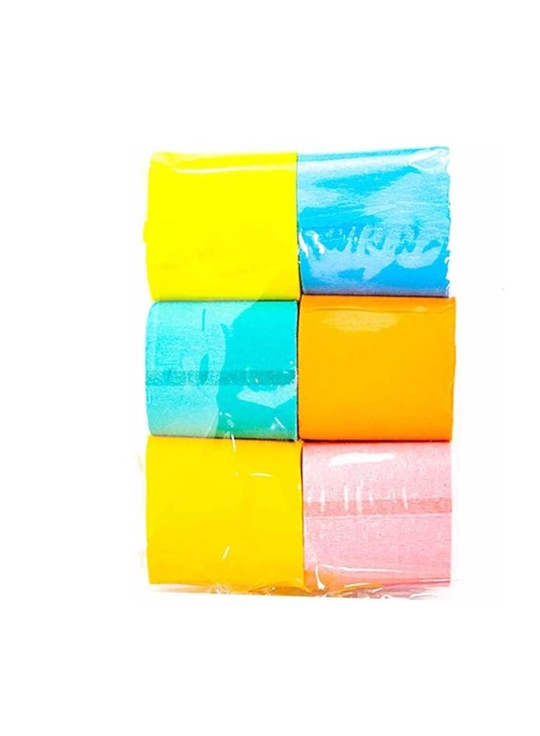 Flamingo 6 Rolls Crepe Paper Streamer Rolls Party Backdrop Wall Decor, Hanging Party Decoration, Party Streamer for Birthday DIY Art Party Supplies, Multicolour - Image 3