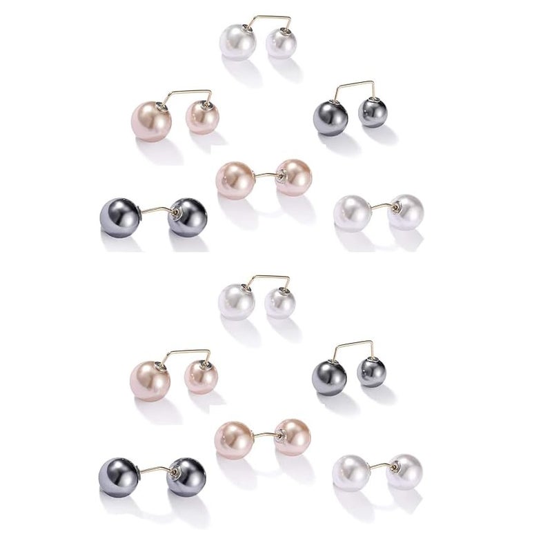 LUPINEZ Pearl Brooch Safety Pins for Women Girls, Anti-Exposure Neckline Safety Jewerly Accessory Sweater Shawl Clips Gifts - Image 1