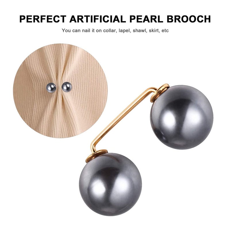 LUPINEZ Pearl Brooch Safety Pins for Women Girls, Anti-Exposure Neckline Safety Jewerly Accessory Sweater Shawl Clips Gifts - Image 4