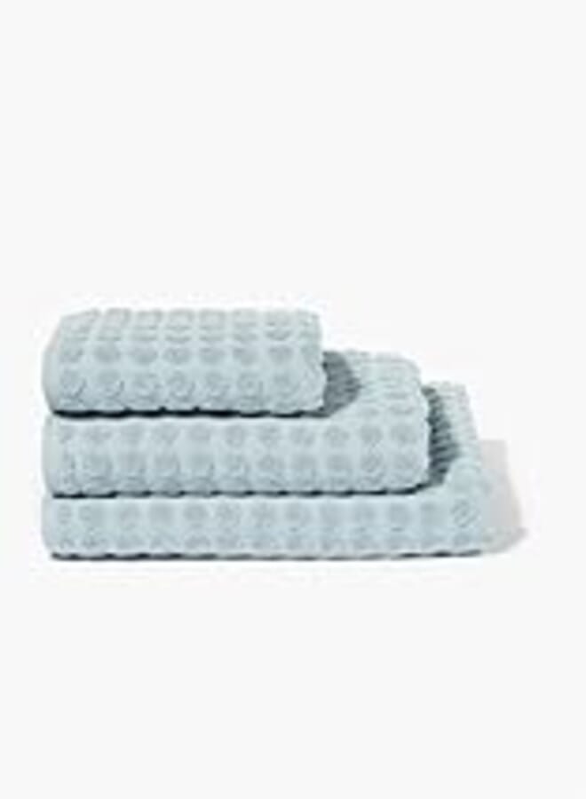 Matalan Cotton Polka Dot Textured Bath Sheet Towel, 150 cm x 100 cm Size, Blue