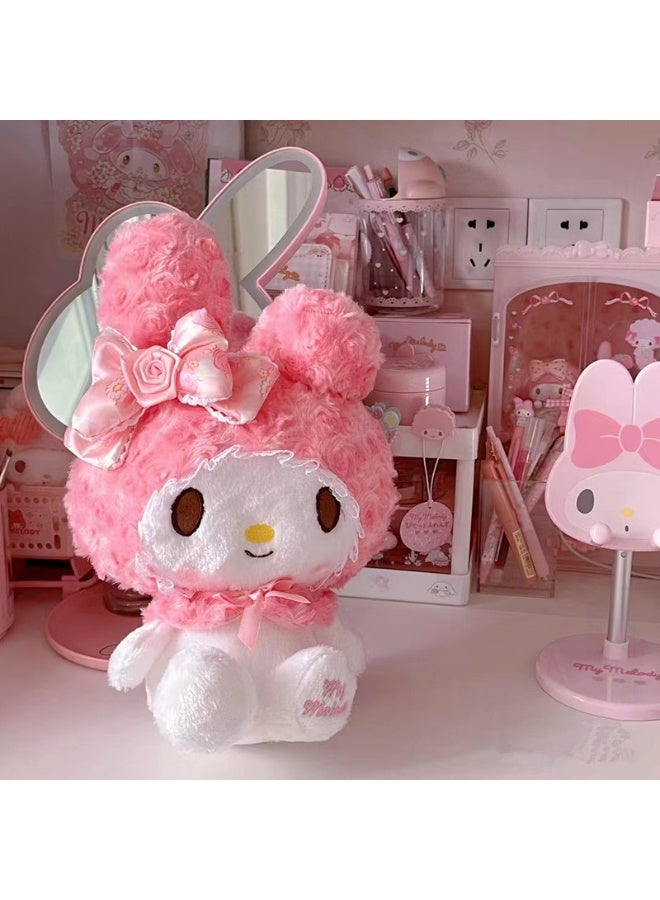 هالامودو دمية القطة الوردية الناعمة الناعمة -رفيق الراحة المثالي للنوم، هدية عيد ميلاد مثالية، ديكر كامل لغرفة النوم، غرفة المعيشة، المكتب، وضغوط المكتب -مسكينة 32 سم - Image 4