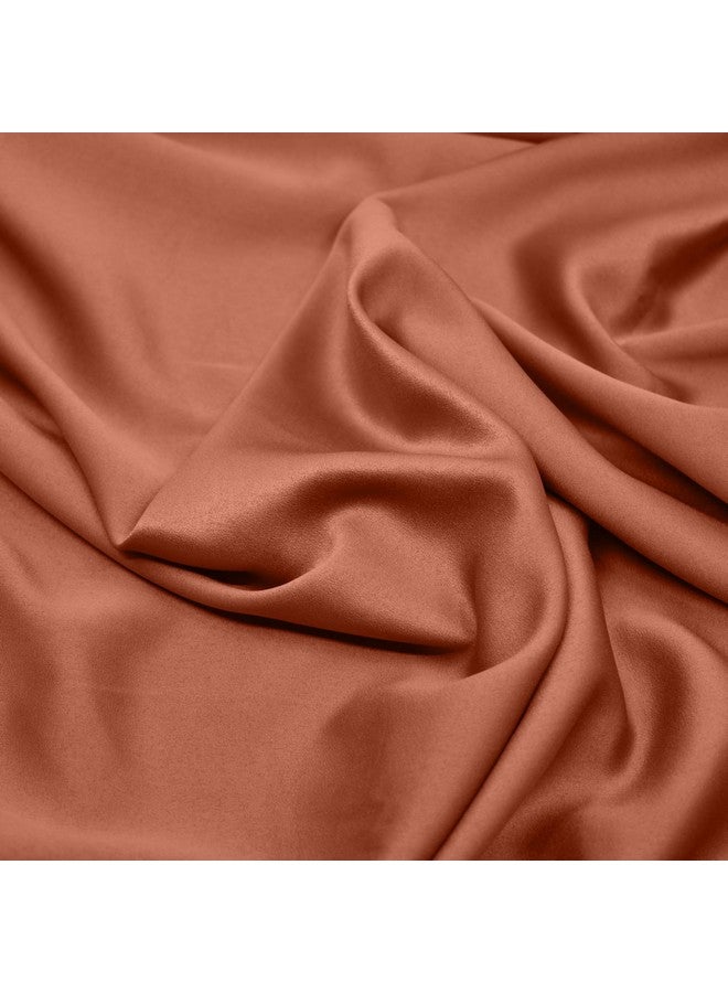 Stoa Paris Super King Size Bedsheet with 4 Pillow Covers, 300TC Satin Premium Bedding Set, Housewarming, Wedding Gift for Couple, Date Night - Melted Caramel - Image 5