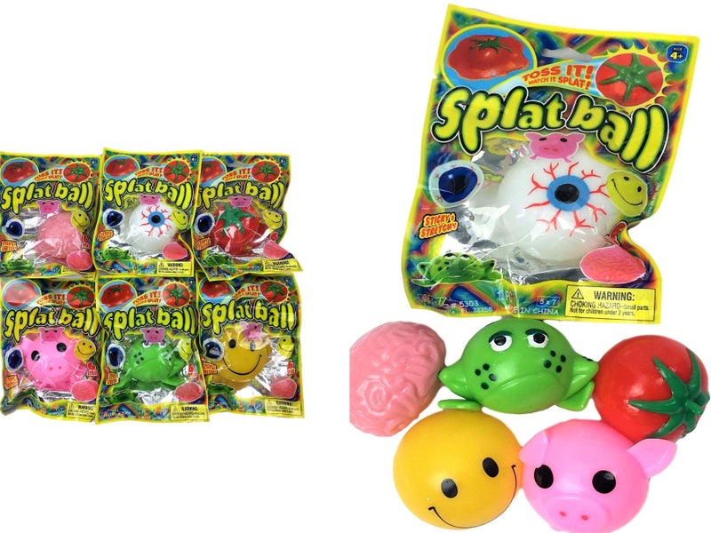 Ja-Ru JARU Splat Ball Squishy Stress Balls 6 Assorted Pack EmojiSquishy Ball Fidget Pack for Kids and Adults Party Favor Classroom Treasure Box Prize Birthday Gifts Easter Egg Stuffers 53036p - Image 4