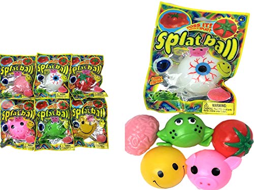 Ja-Ru JARU Splat Ball Squishy Stress Balls 6 Assorted Pack EmojiSquishy Ball Fidget Pack for Kids and Adults Party Favor Classroom Treasure Box Prize Birthday Gifts Easter Egg Stuffers 53036p - Image 1