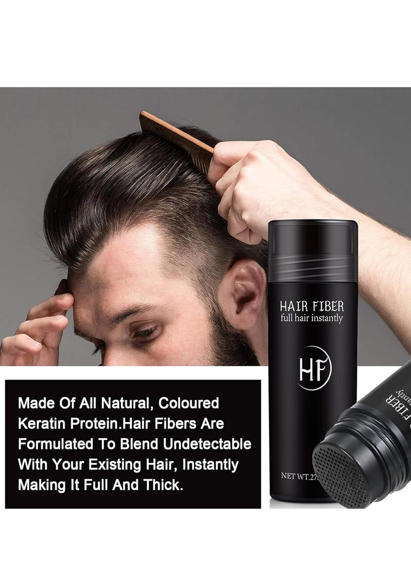 بانسلي ألياف الشعر الأسود 丨 ألياف الشعر 丨 ألياف الشعر السميكة للسماكة الفورية 丨 ألياف بناء الشعر لبودرة الشعر للنساء والرجال 丨 بودرة شعرية للشعر الخفيف ، خافي الشعر المقاوم للماء 27.5 جم - Image 2