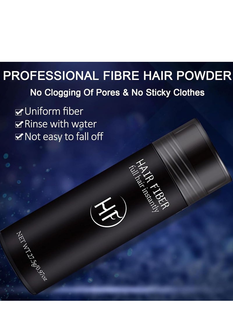 بانسلي ألياف الشعر الأسود 丨 ألياف الشعر 丨 ألياف الشعر السميكة للسماكة الفورية 丨 ألياف بناء الشعر لبودرة الشعر للنساء والرجال 丨 بودرة شعرية للشعر الخفيف ، خافي الشعر المقاوم للماء 27.5 جم - Image 4