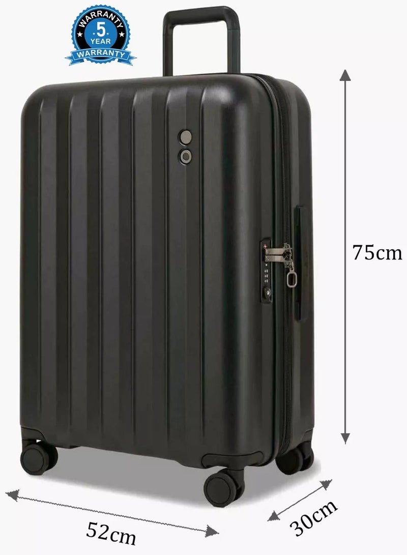 Echolac Amos Pro 75 Cm 4 Double Wheel Check-in Luggage Trolley - Black - Image 2