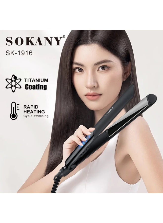 sokany SK-1916 Hair Straightener Degital Ceramic Plates 230°C - Image 3