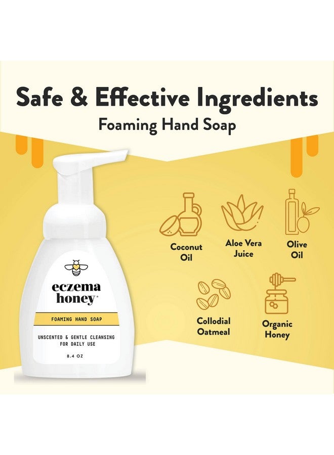 ECZEMA HONEY Gentle Foaming Hand Soapgentle Cleanser For Dry Handsnontoxic Unscented Hand Soapnatural Hand Cleaner For Bathroom & Kitchenorganic Honey Handwash (8.4 Oz) - Image 2