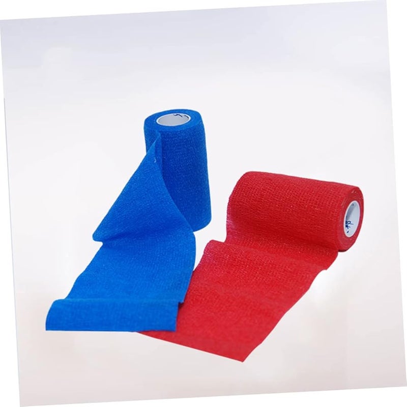 ضمادة رياضية ذاتية اللاصق حمراء قطنية للاسعافات الأولية ودعم الرياضة شريط رياضي - Image 4