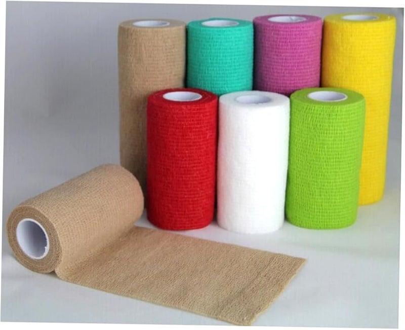 ضمادة رياضية ذاتية اللاصق حمراء قطنية للاسعافات الأولية ودعم الرياضة شريط رياضي - Image 5