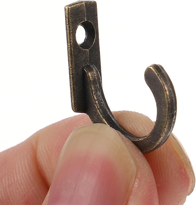 50pcs Bronze Zinc Alloy Single Wall Hooks Coat and Hat Hangers for Entryway Bathroom Towels Rack Organizer - Image 4