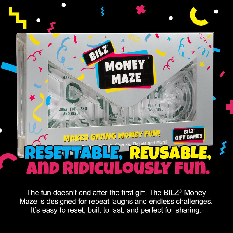 BILZÂ® Money Maze | Fun Money Gift Puzzle Game for Ages 8+ | Easy Setup with Envelope Flap | for Gift Cards, Cash & Ticket Holder | Perfect for Graduations, Christmas, & Birthdays - Image 5