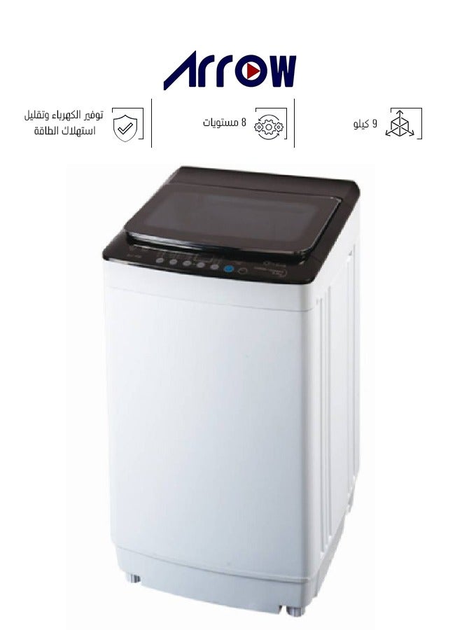 Arrow Automatic Washing Machine - Top Load - 9 KG - Light Gray - RO-10TLT - Image 1
