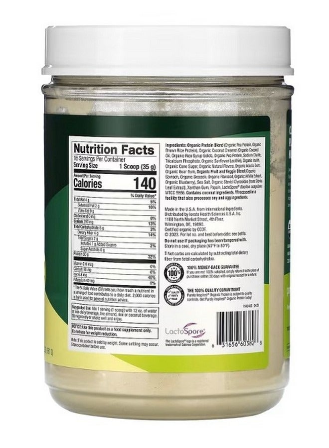 purely inspired Organic Plant Based Protein Powder Creamy French Vanilla 1.25 lbs 567 g - Image 2