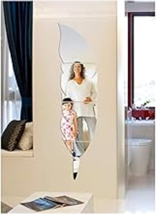 FASHION MANIA fashion mania Removable Wall Sticker Mirror Clear 73x18cm 