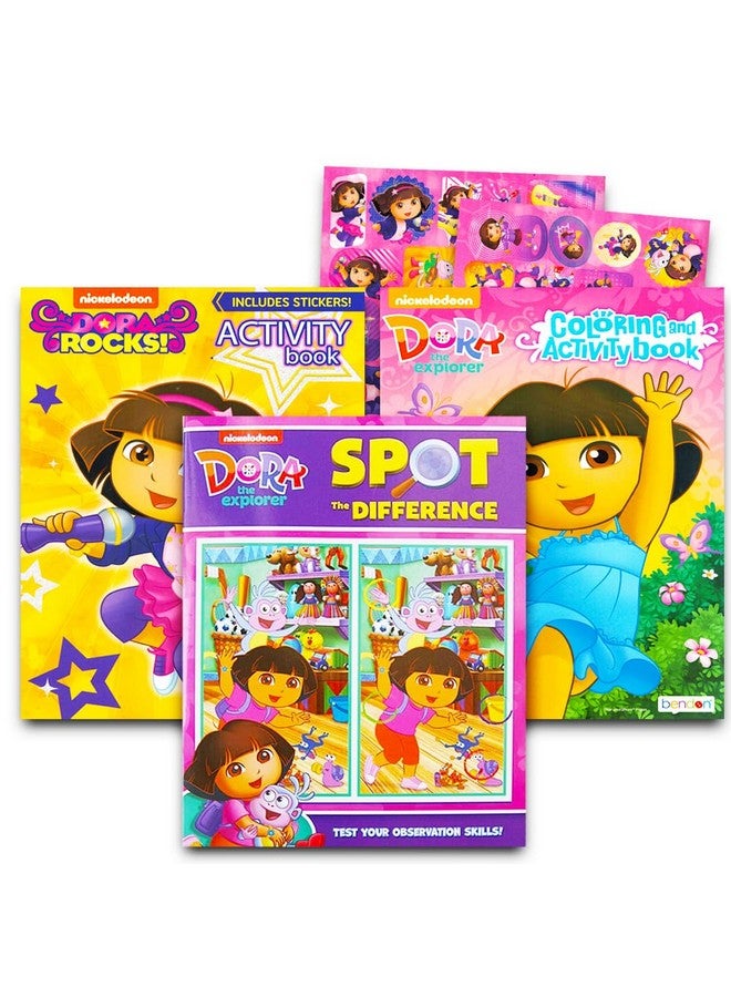 Dora the Explorer Coloring Book Super Set - 3 Dora Coloring Books Bundle with Dora Play Pack (Dora and Friends Party Supplies) - Image 5
