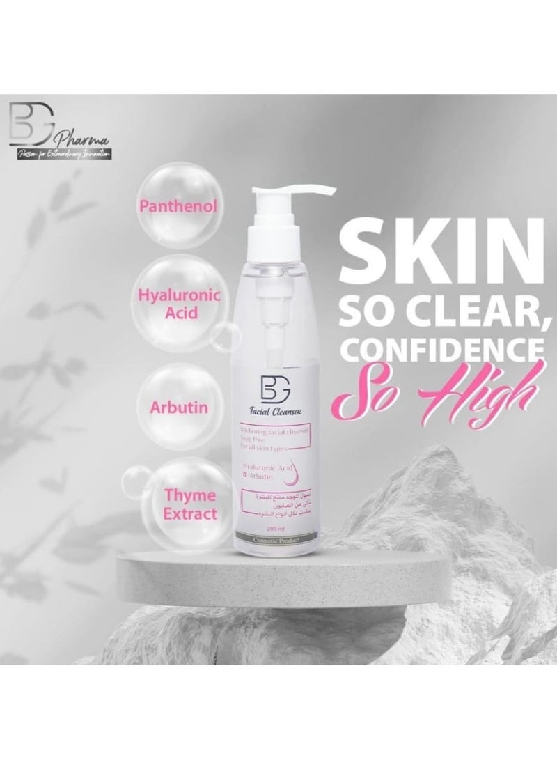 BG Facial Cleanser – Gentle Foaming Face Wash – Deep Cleansing & Hydrating Formula – Removes Dirt & Impurities – Suitable for All Skin Types – Daily Skincare – 200ml - Image 4