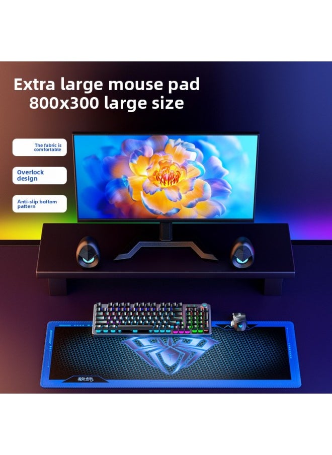 Tarantula F-X1 Waterproof Non-slip Rubber Table Mat Mouse Pad Large Small Size Laptop Keyboard Pad Learning Office-Color:F-X1 Blue And Black [large Table Mat]]