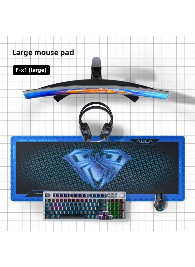 Tarantula F-X1 Waterproof Non-slip Rubber Table Mat Mouse Pad Large Small Size Laptop Keyboard Pad Learning Office-Color:F-X1 Blue And Black [large Table Mat]]