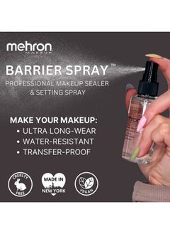 mehron Mehron Makeup Barrier Spray | Setting Spray for Makeup | Makeup Setting Spray for Face 9 fl oz (266 ml)  - Image 4