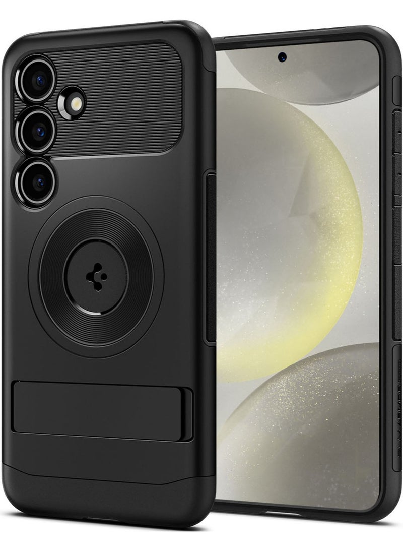 Spigen Slim Armor Magfit for Samsung Galaxy S24 PLUS Case Cover MagSafe with Kickstand - Black - Image 1