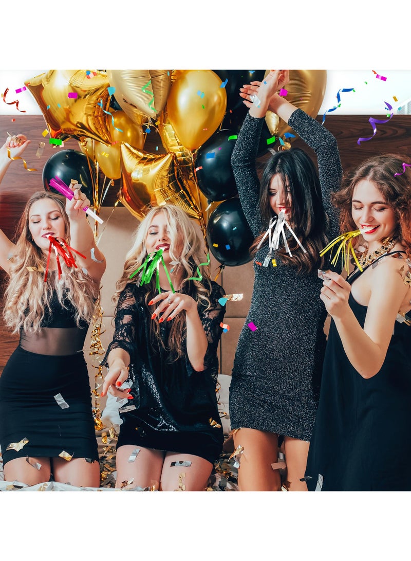 12 Pcs Glitter Noise Makers Metallic Fringed Party Blower for Birthday Graduation Party Favors Supplies (Colorful)  - Image 3