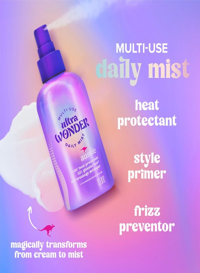 Aussie Ultra Wonder Daily Mist Lightweight Multi-Use Detangler, silicone-free, for All Hair Types and Curls, 7.6oz - Image 2