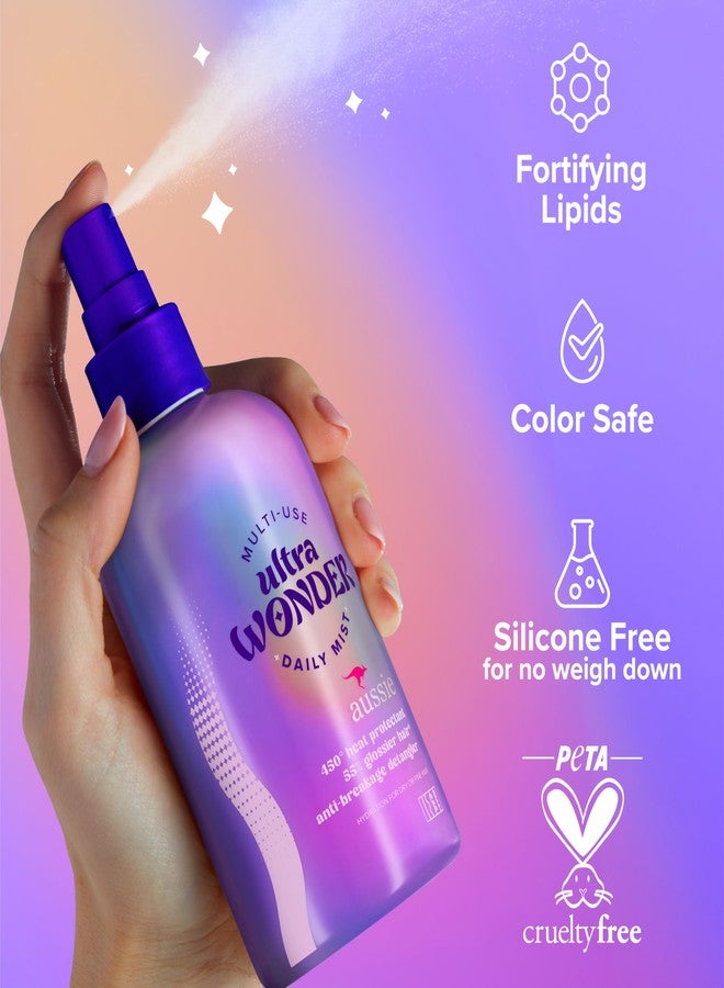Aussie Ultra Wonder Daily Mist Lightweight Multi-Use Detangler, silicone-free, for All Hair Types and Curls, 7.6oz - Image 5